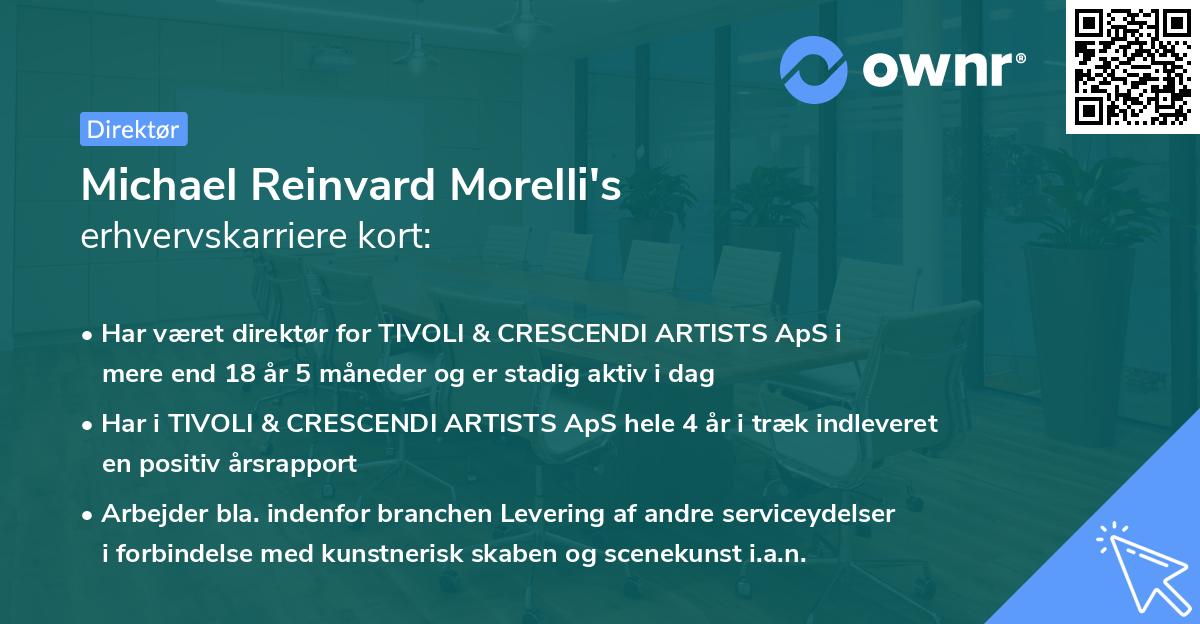 Michael Reinvard Morelli's erhvervskarriere kort