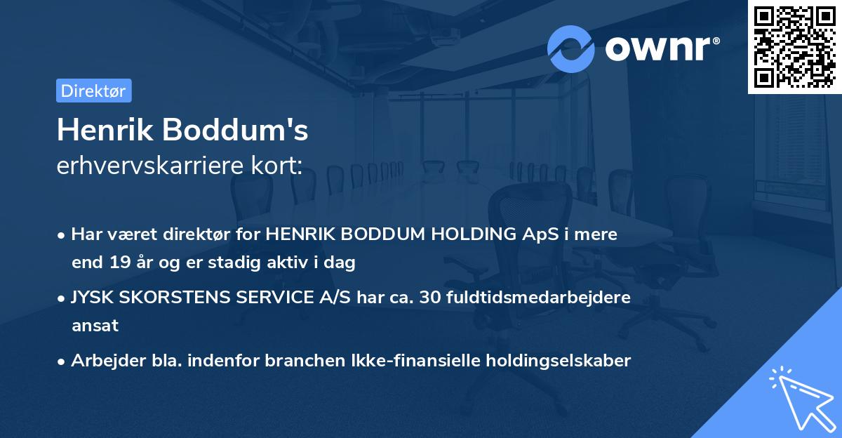 Henrik Boddum's erhvervskarriere kort