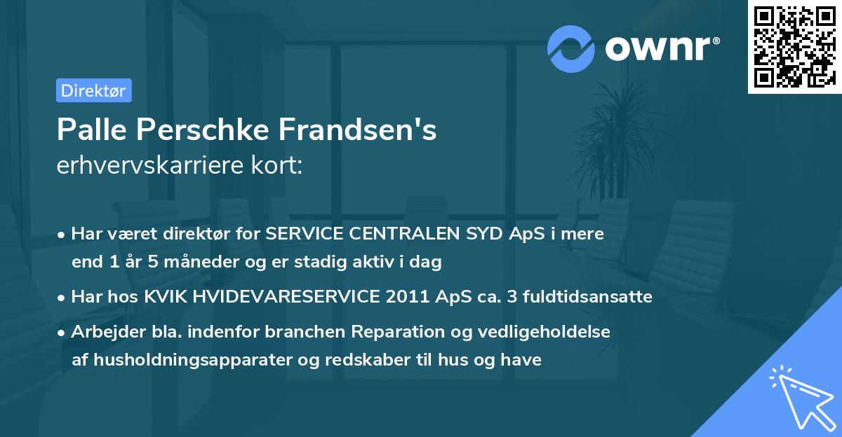 Palle Perschke Frandsen's erhvervskarriere kort