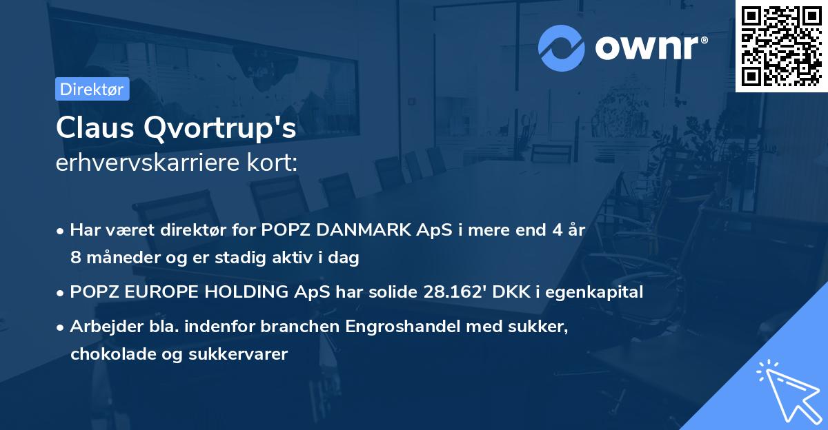 Claus Qvortrup's erhvervskarriere kort