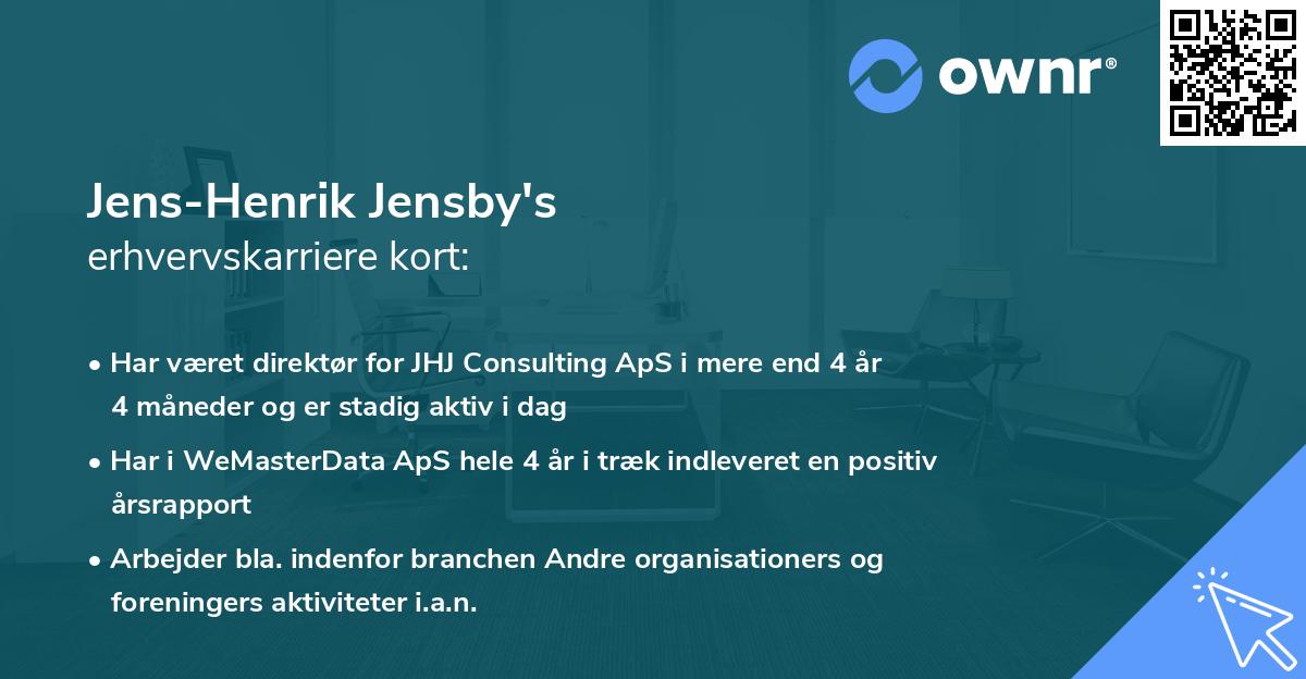 Jens-Henrik Jensby's erhvervskarriere kort