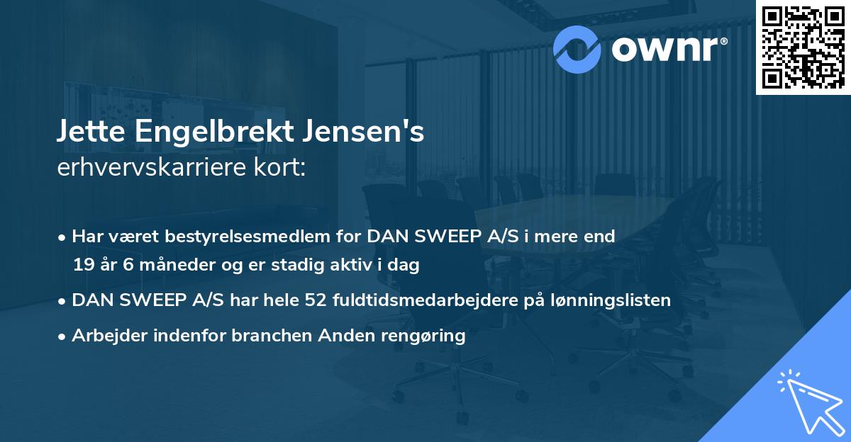 Jette Engelbrekt Jensen's erhvervskarriere kort