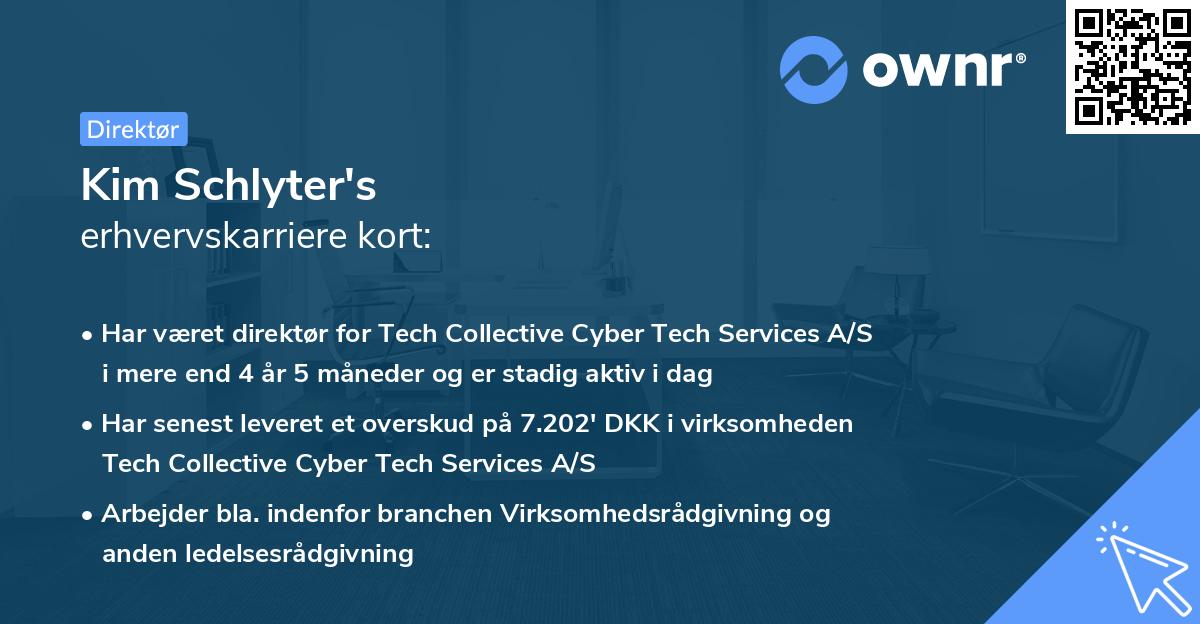 Kim Schlyter's erhvervskarriere kort