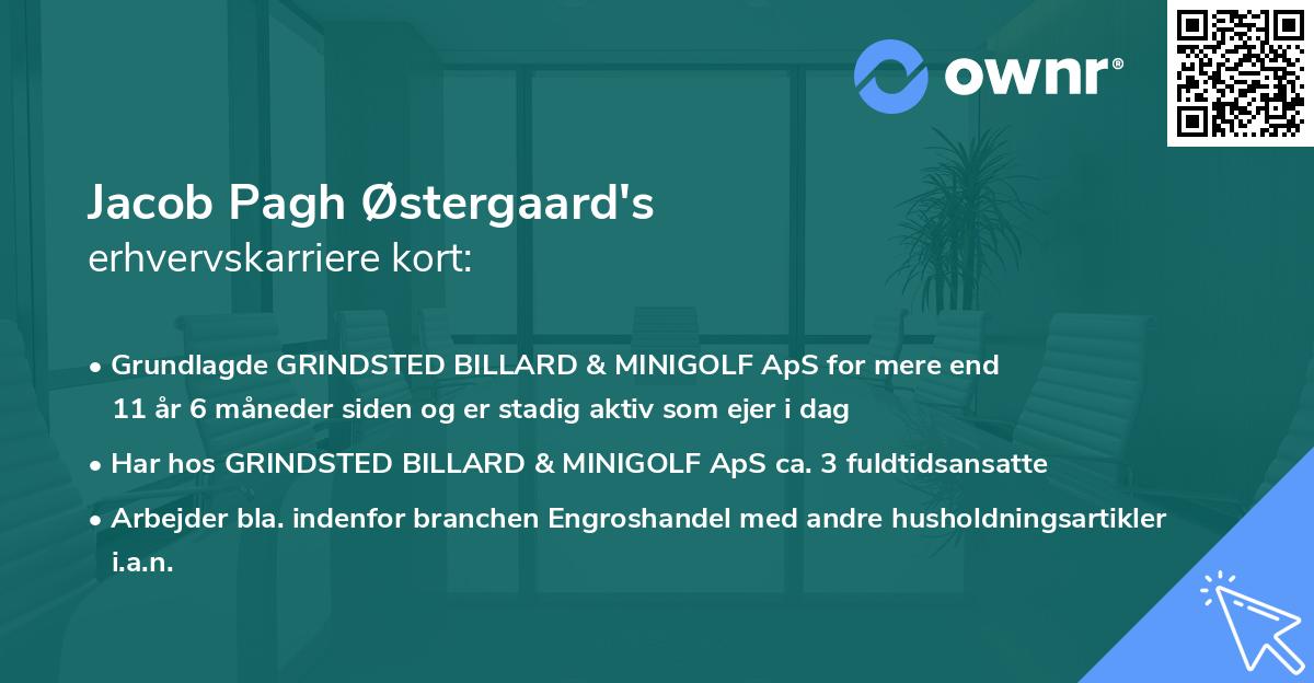 Jacob Pagh Østergaard's erhvervskarriere kort