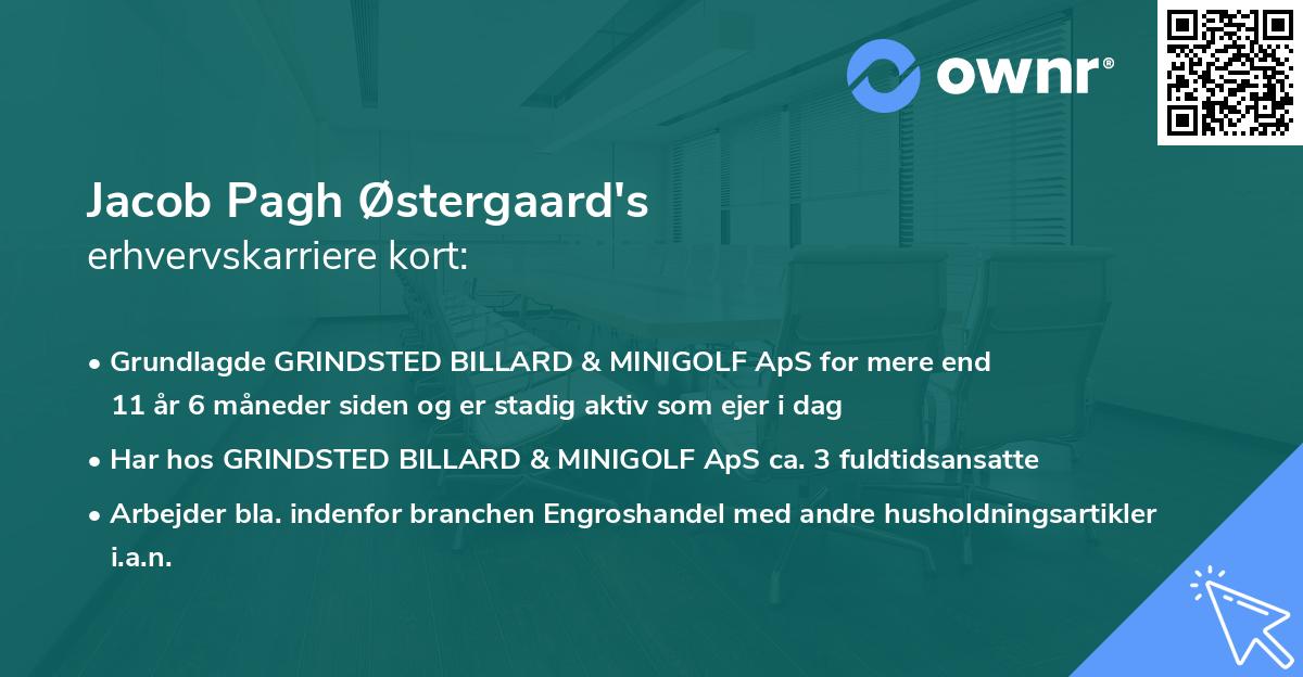 Jacob Pagh Østergaard's erhvervskarriere kort