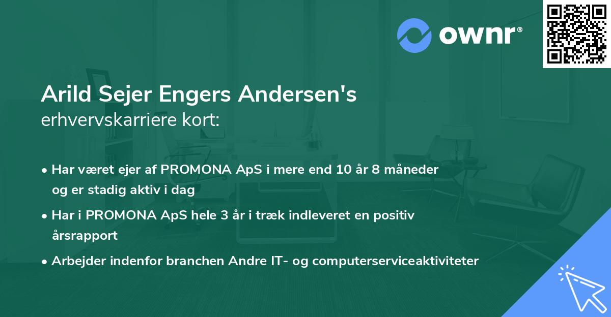 Arild Sejer Engers Andersen's erhvervskarriere kort