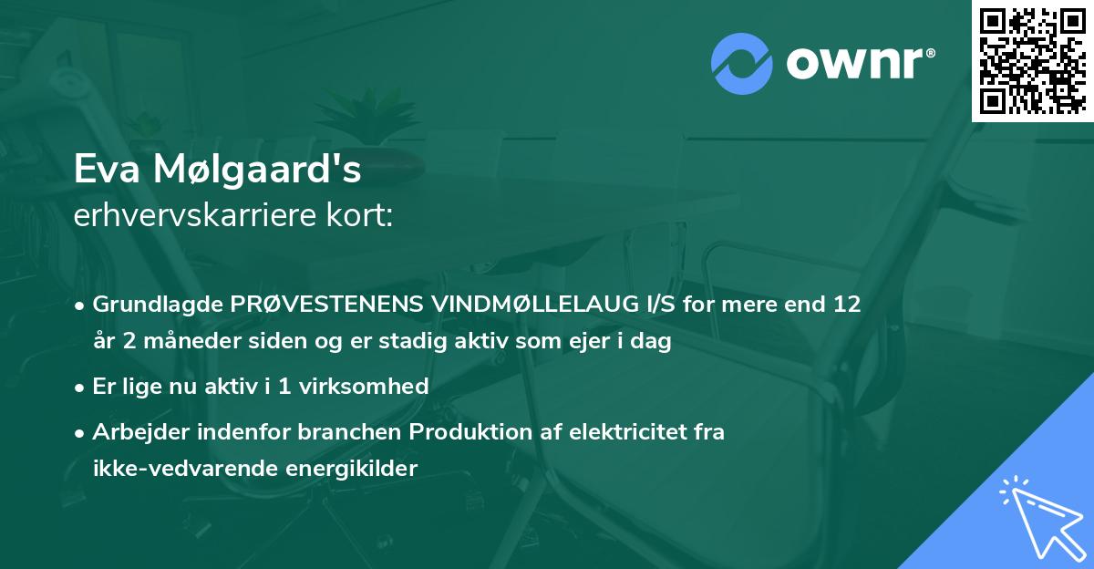 Eva Mølgaard's erhvervskarriere kort