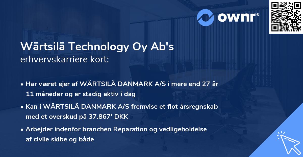 Wärtsilä Technology Oy Ab's erhvervskarriere kort