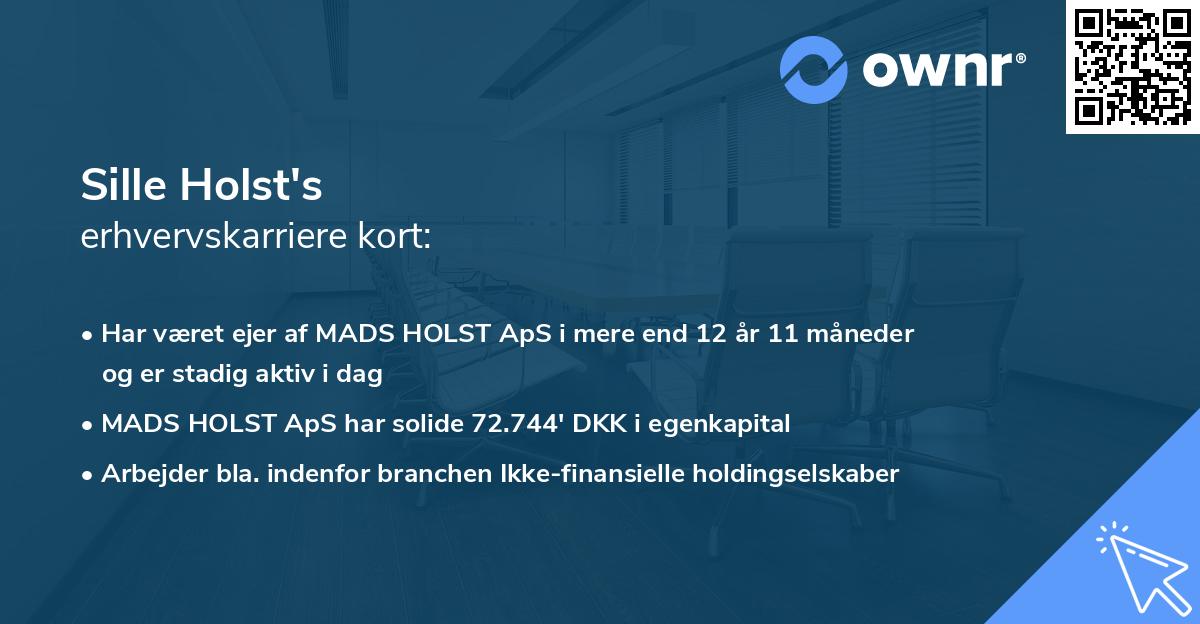 Sille Holst's erhvervskarriere kort