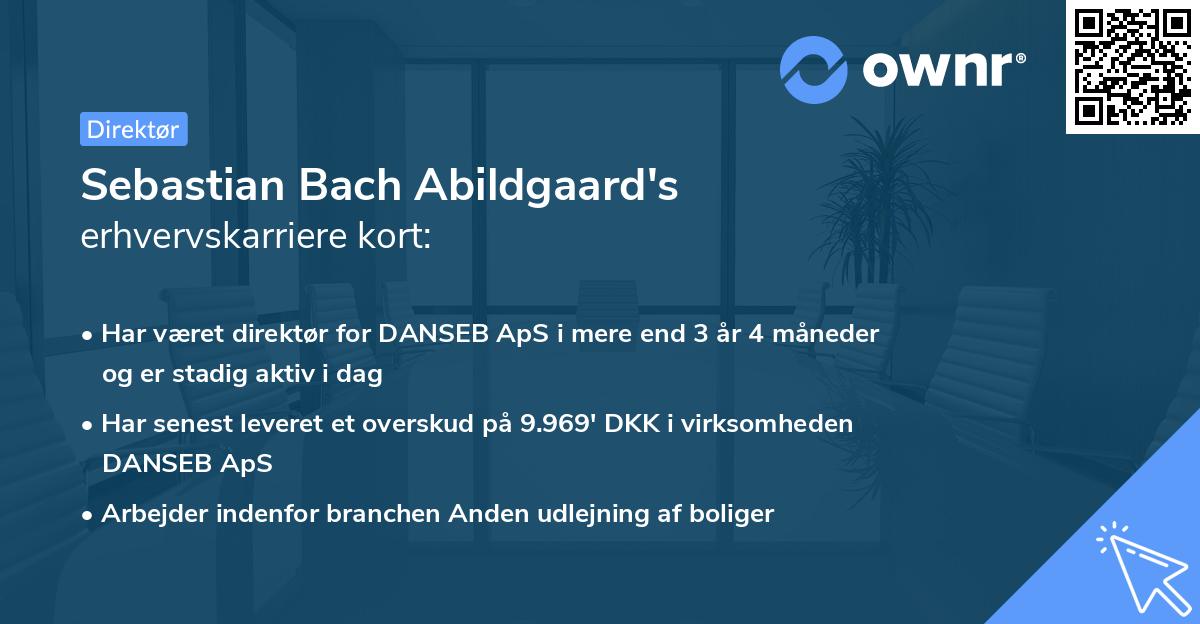 Sebastian Bach Abildgaard's erhvervskarriere kort