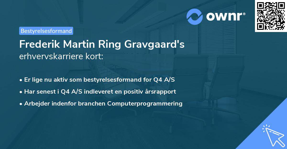 Frederik Martin Ring Gravgaard's erhvervskarriere kort