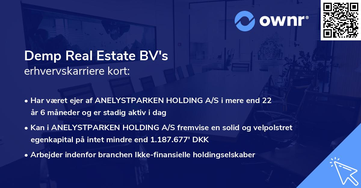 Demp Real Estate BV's erhvervskarriere kort