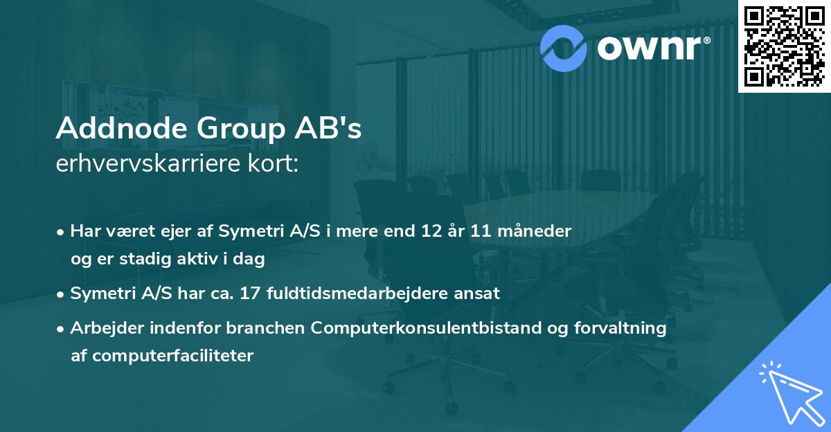Addnode Group AB's erhvervskarriere kort