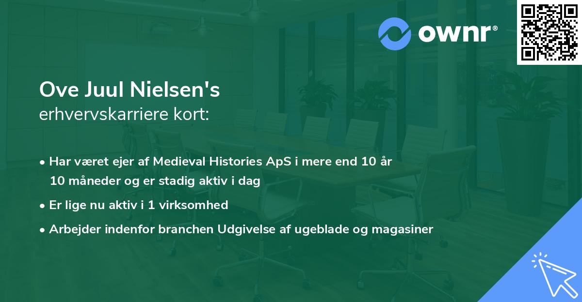 Ove Juul Nielsen's erhvervskarriere kort