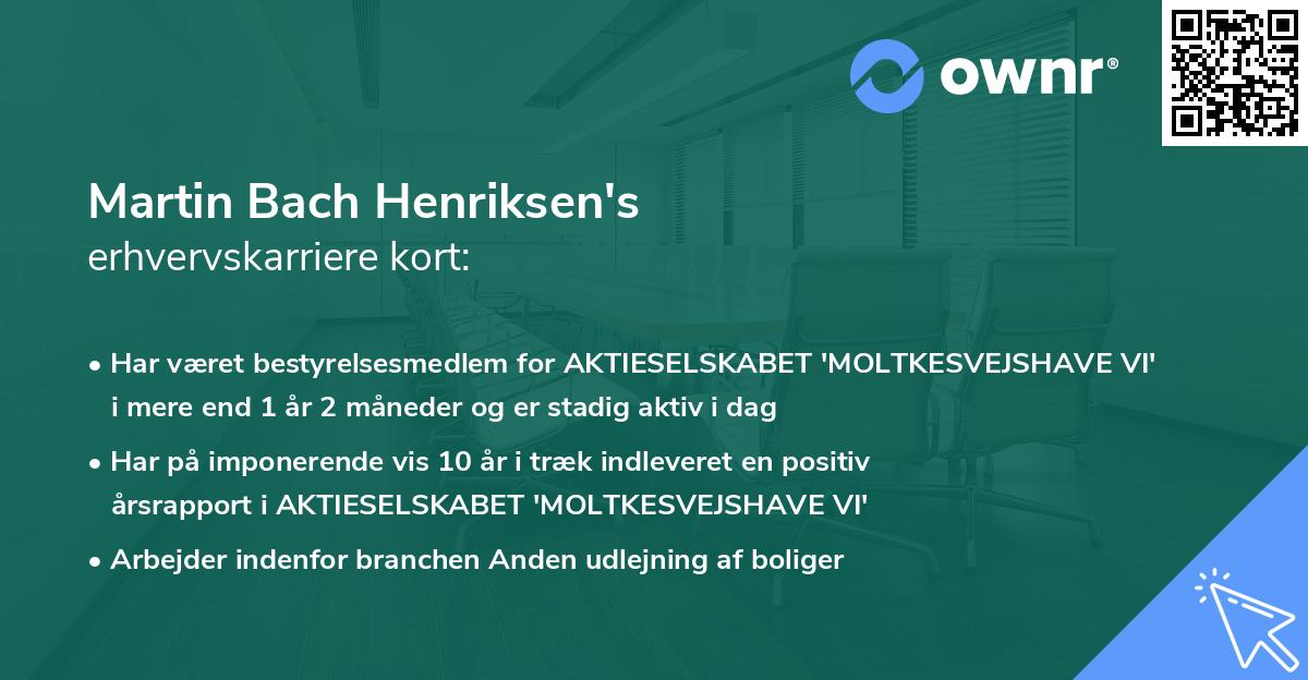 Martin Bach Henriksen's erhvervskarriere kort