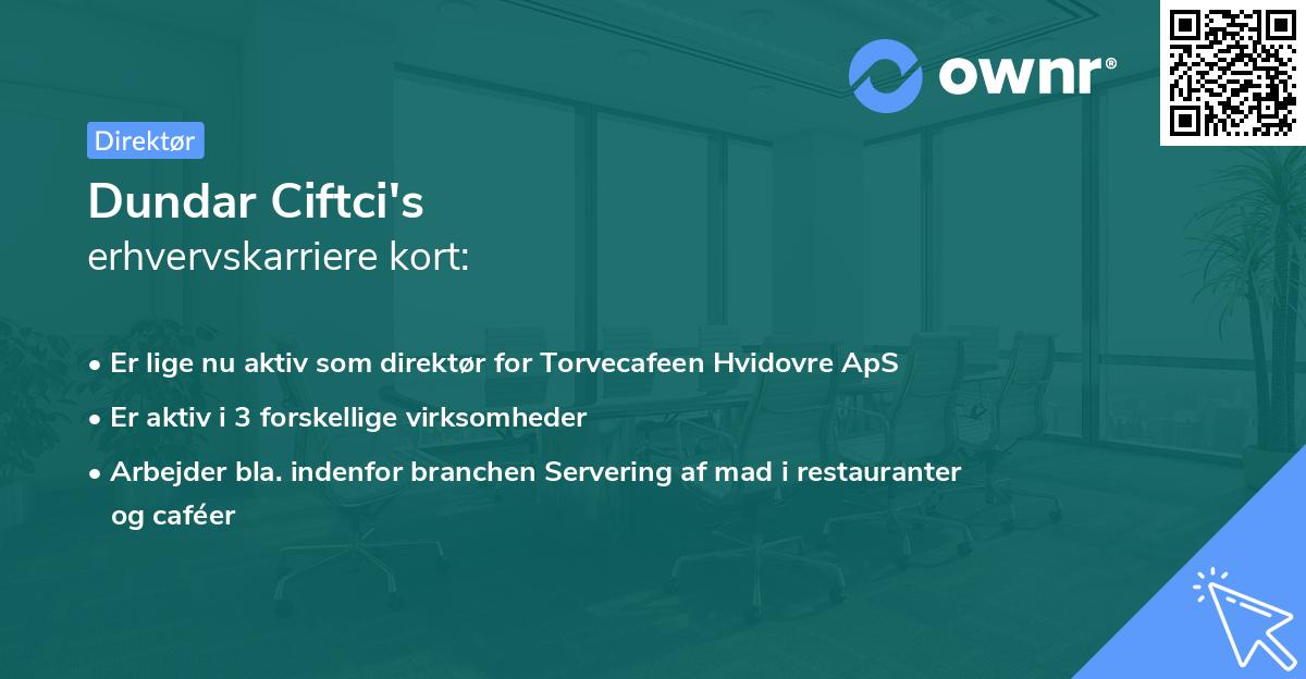 Dundar Ciftci's erhvervskarriere kort