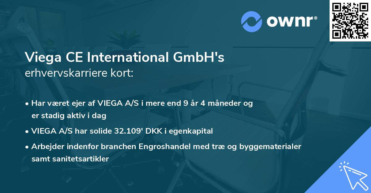Viega CE International GmbH's erhvervskarriere kort