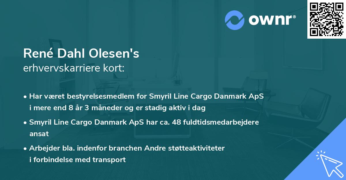 René Dahl Olesen's erhvervskarriere kort