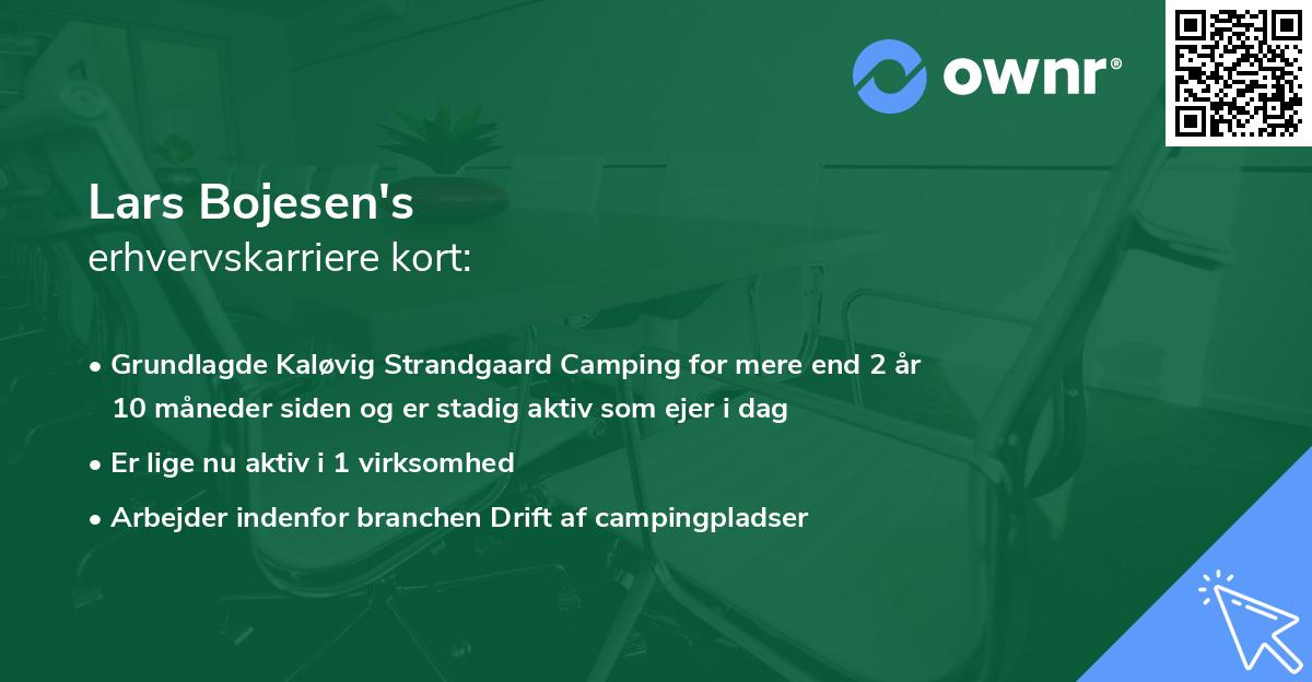 Lars Bojesen's erhvervskarriere kort