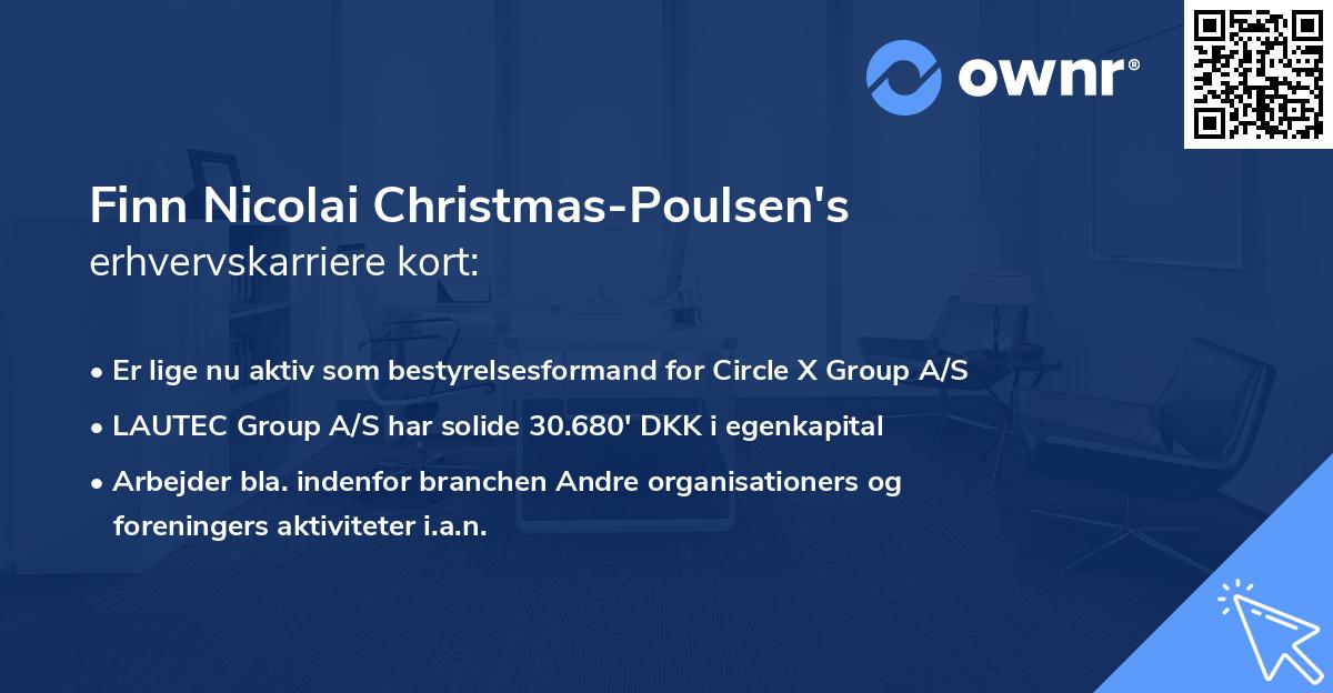 Finn Nicolai Christmas-Poulsen's erhvervskarriere kort