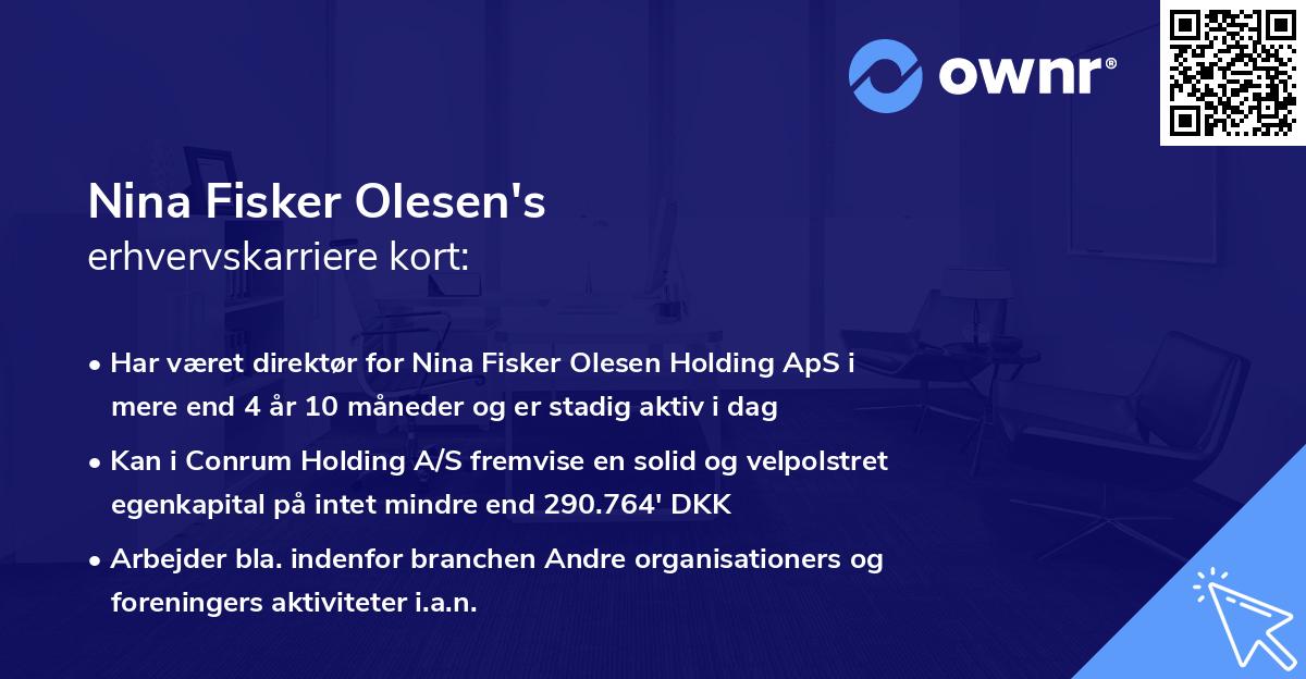 Nina Fisker Olesen's erhvervskarriere kort