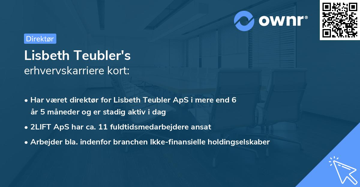 Lisbeth Teubler's erhvervskarriere kort