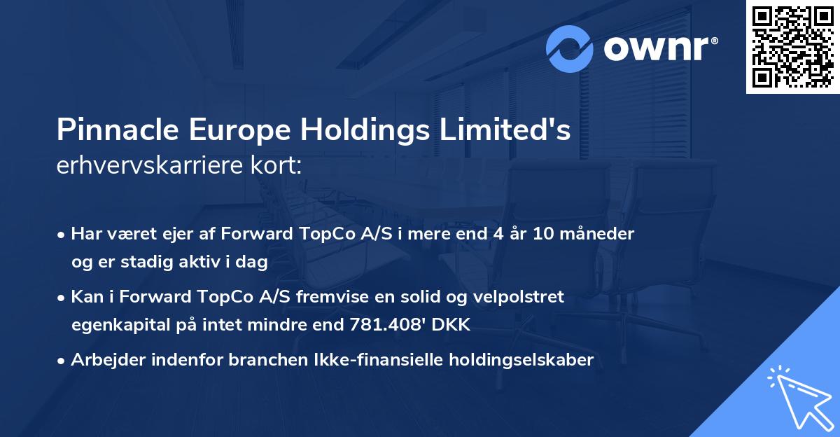 Pinnacle Europe Holdings Limited's erhvervskarriere kort