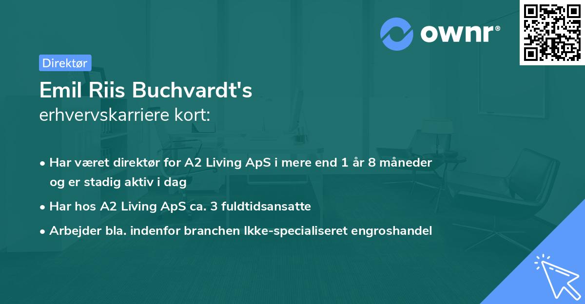 Emil Riis Buchvardt's erhvervskarriere kort