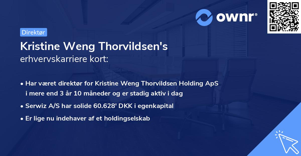 Kristine Weng Thorvildsen's erhvervskarriere kort