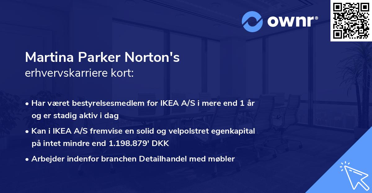 Martina Parker Norton's erhvervskarriere kort