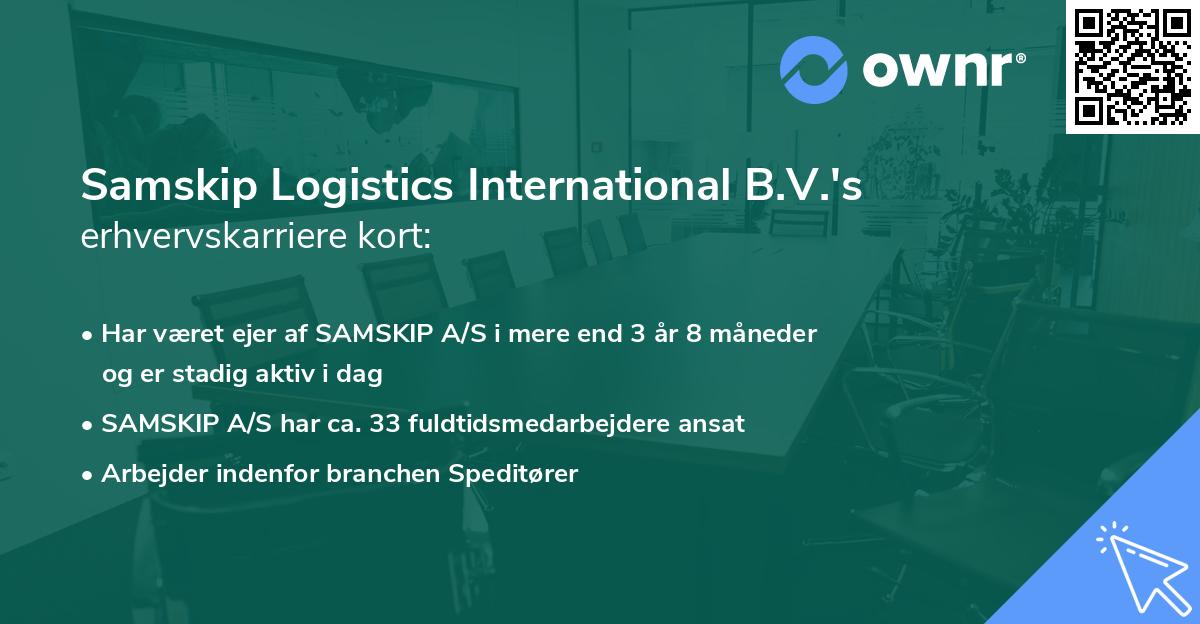 Samskip Logistics International B.V.'s erhvervskarriere kort