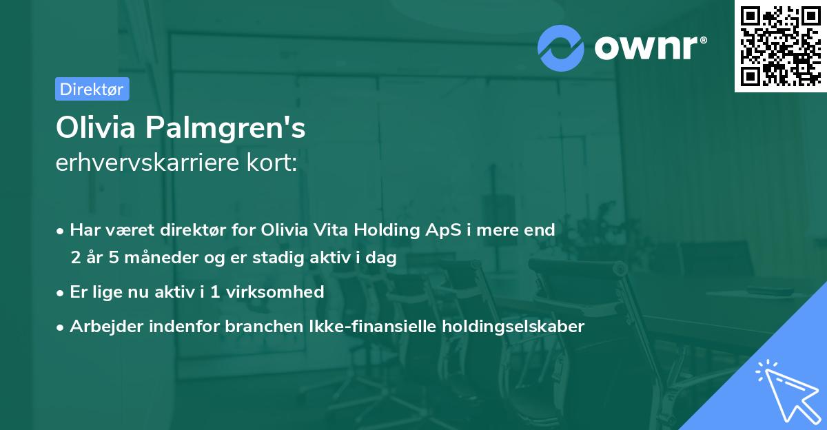 Olivia Palmgren's erhvervskarriere kort