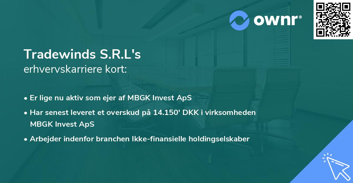 Tradewinds S.R.L's erhvervskarriere kort