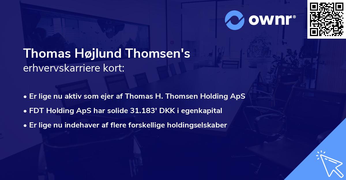 Thomas Højlund Thomsen's erhvervskarriere kort