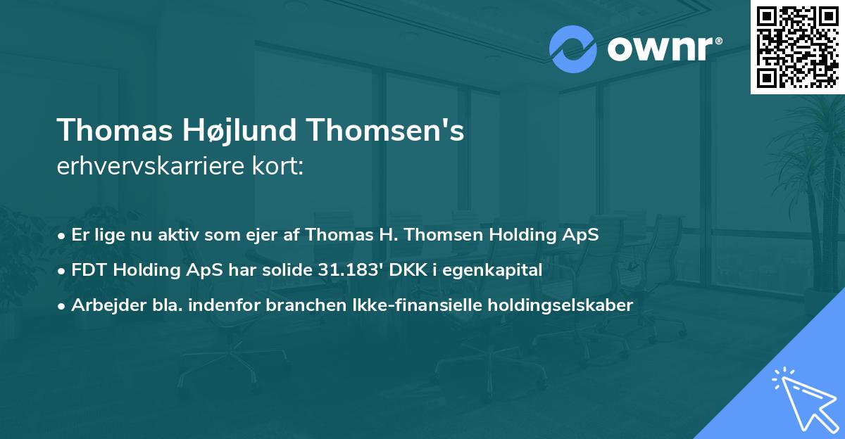 Thomas Højlund Thomsen's erhvervskarriere kort