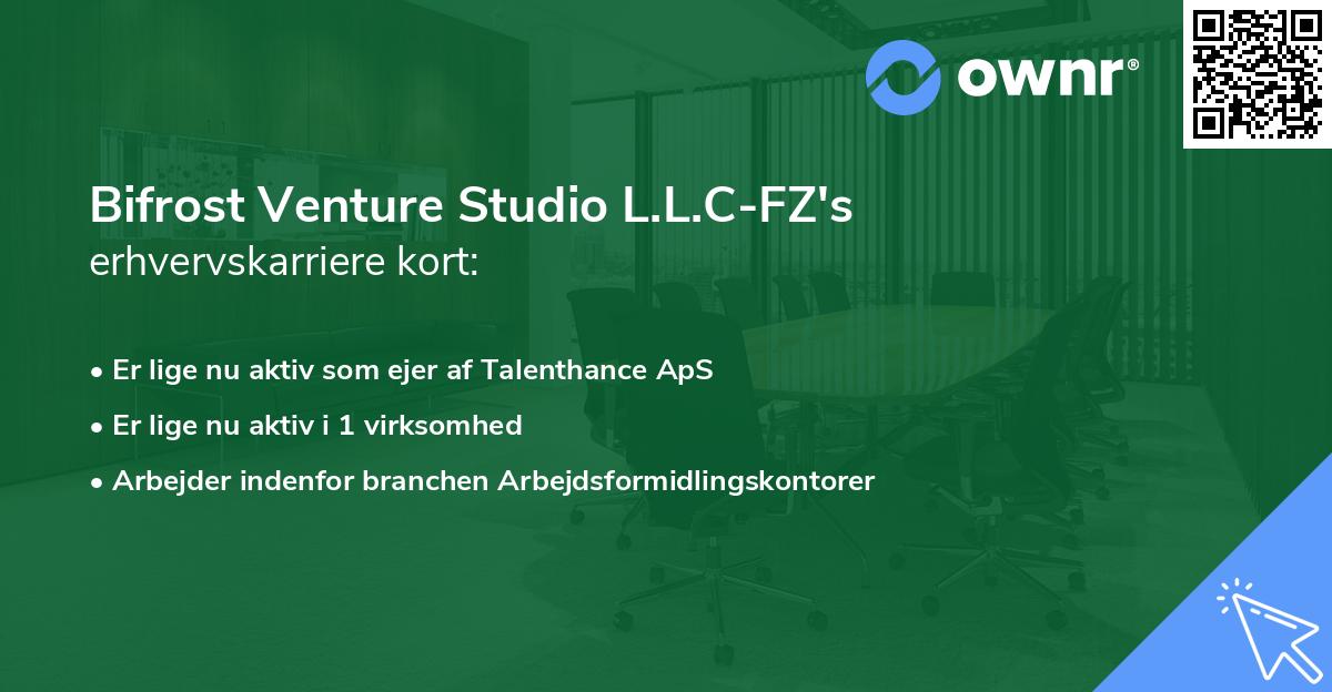 Bifrost Venture Studio L.L.C-FZ's erhvervskarriere kort