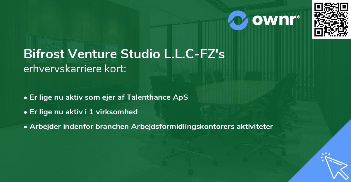 Bifrost Venture Studio L.L.C-FZ's erhvervskarriere kort