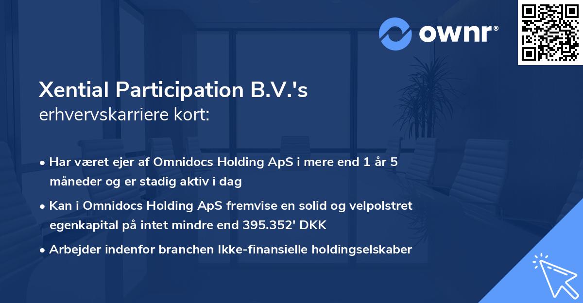 Xential Participation B.V.'s erhvervskarriere kort