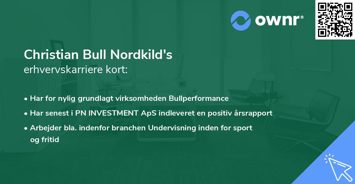 Christian Bull Nordkild's erhvervskarriere kort