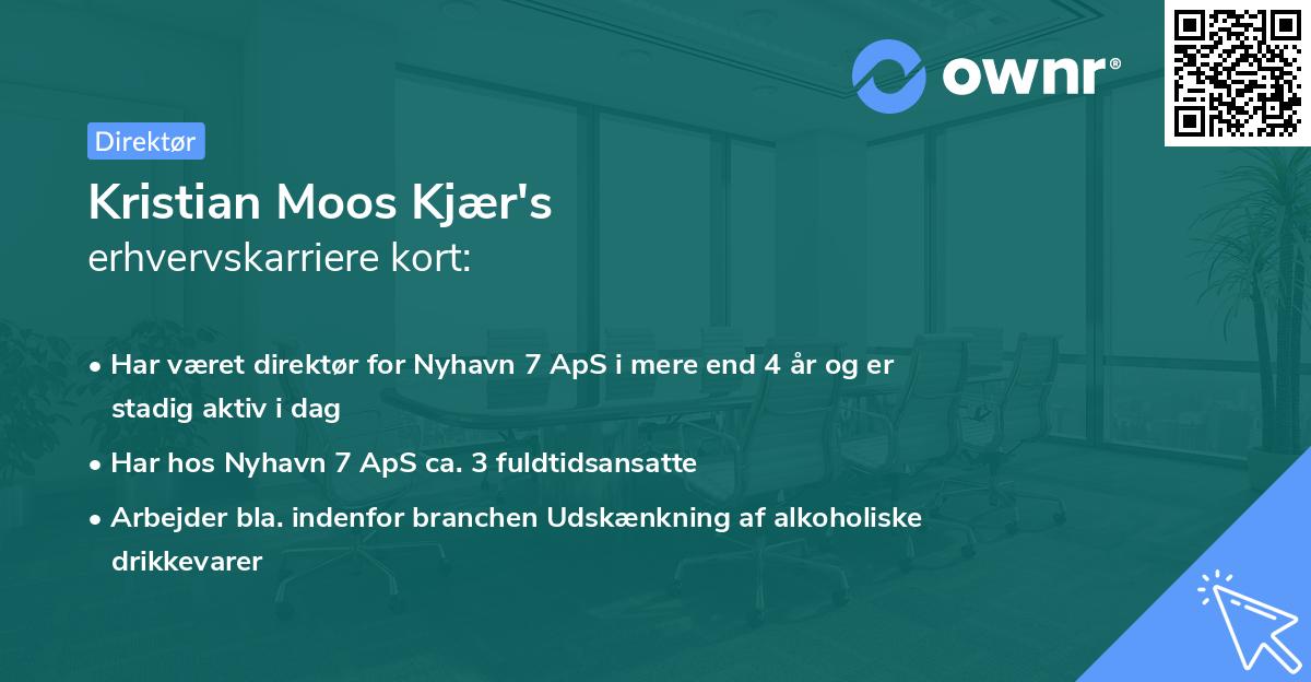 Kristian Moos Kjær's erhvervskarriere kort