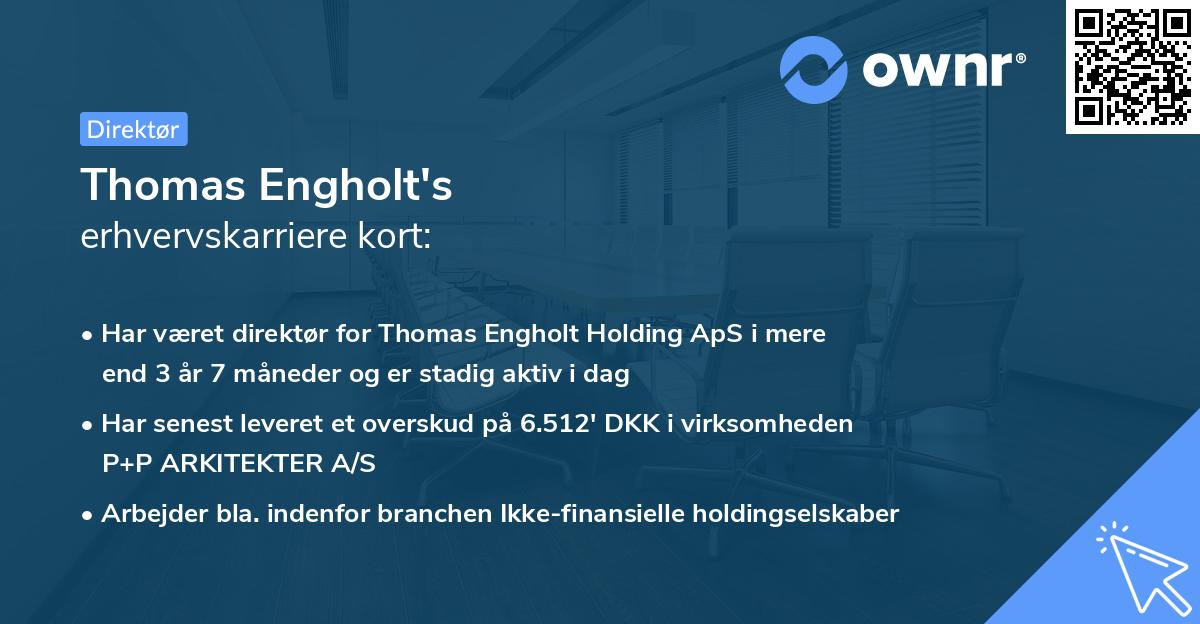 Thomas Engholt's erhvervskarriere kort