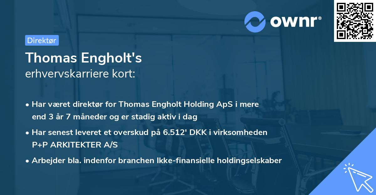 Thomas Engholt's erhvervskarriere kort