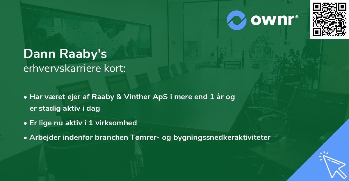 Dann Raaby's erhvervskarriere kort