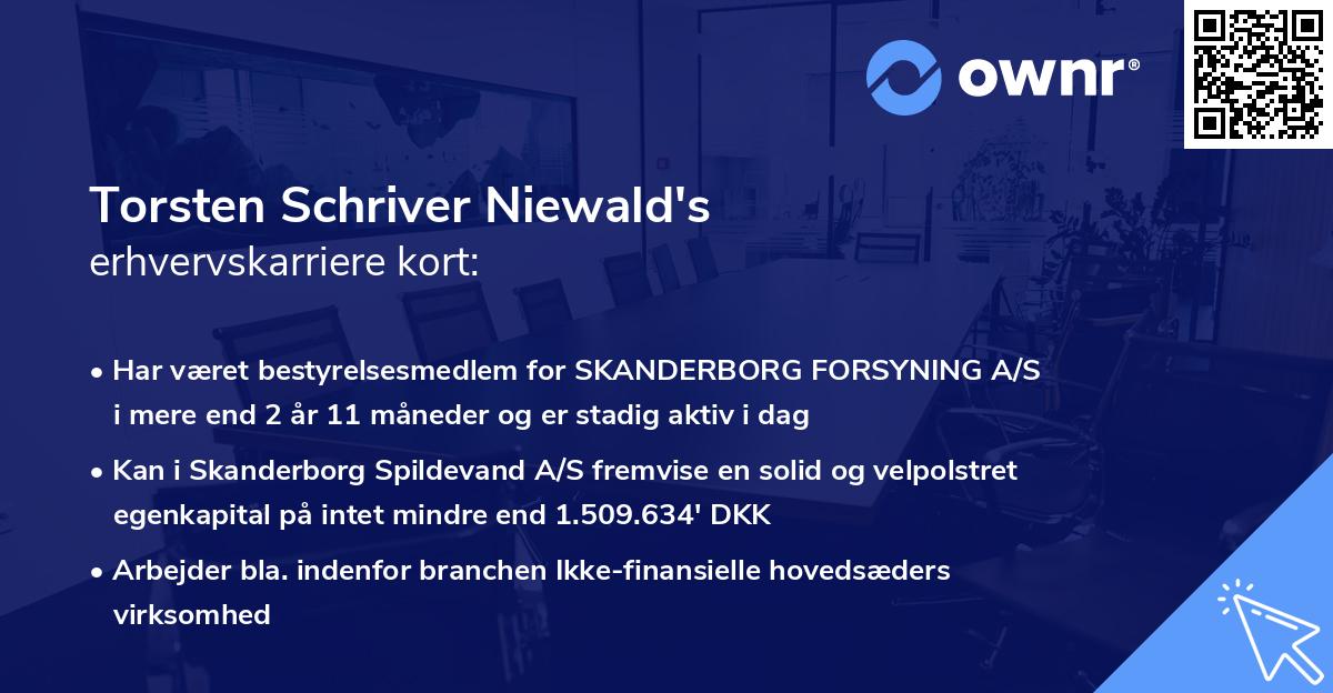 Torsten Schriver Niewald's erhvervskarriere kort