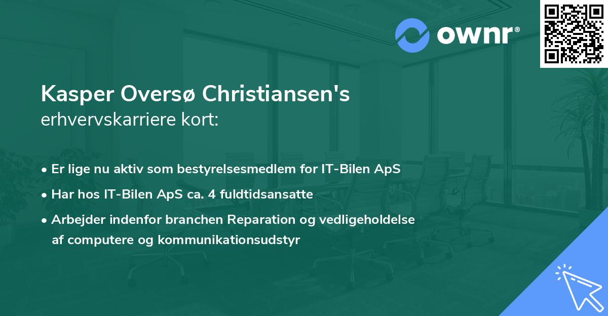 Kasper Oversø Christiansen's erhvervskarriere kort