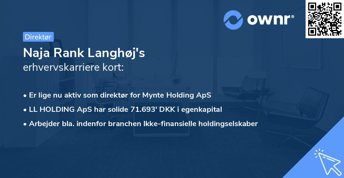 Naja Rank Langhøj's erhvervskarriere kort