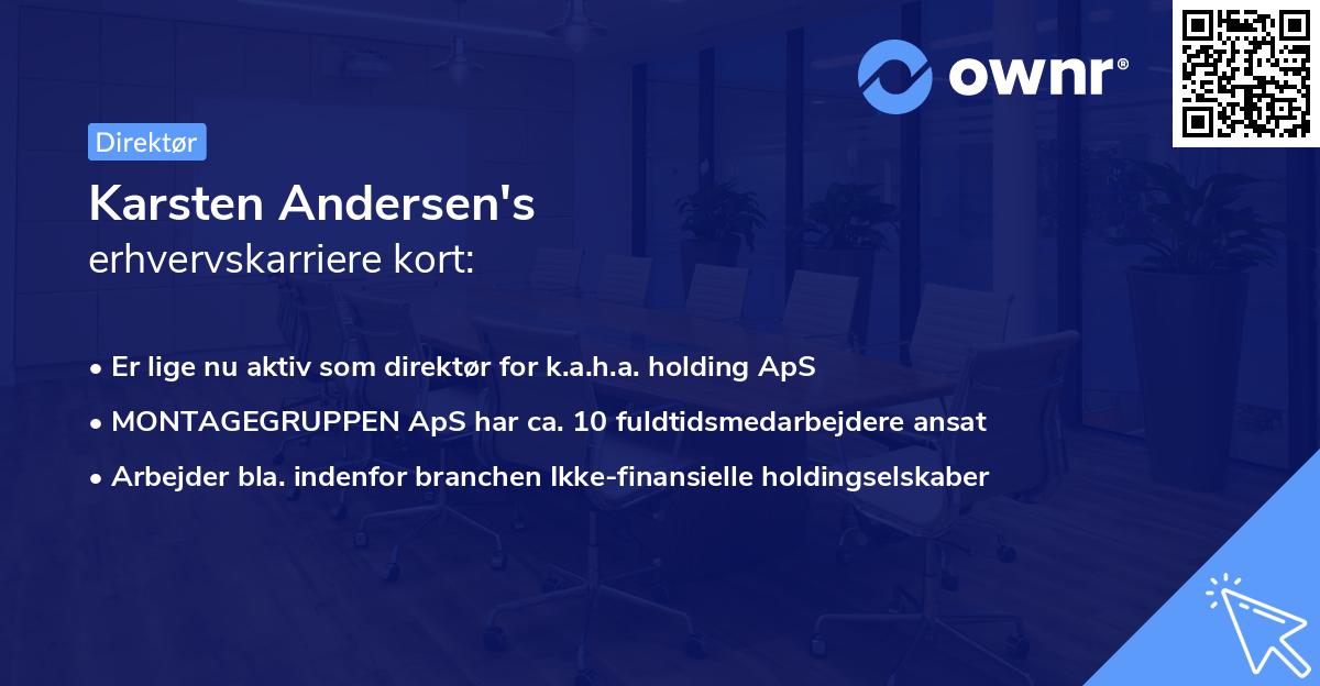 Karsten Andersen's erhvervskarriere kort
