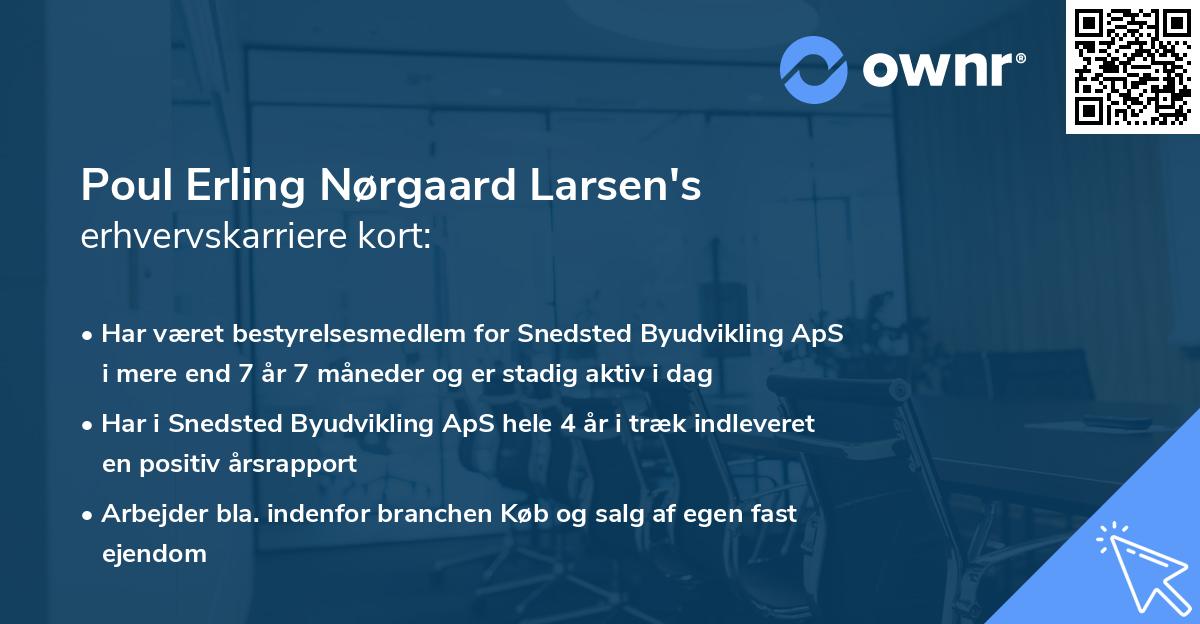 Poul Erling Nørgaard Larsen's erhvervskarriere kort