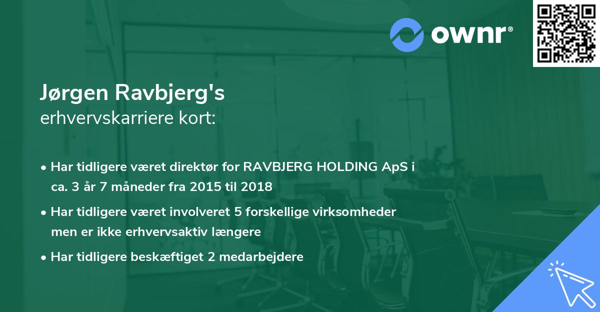 Jørgen Ravbjerg's erhvervskarriere kort