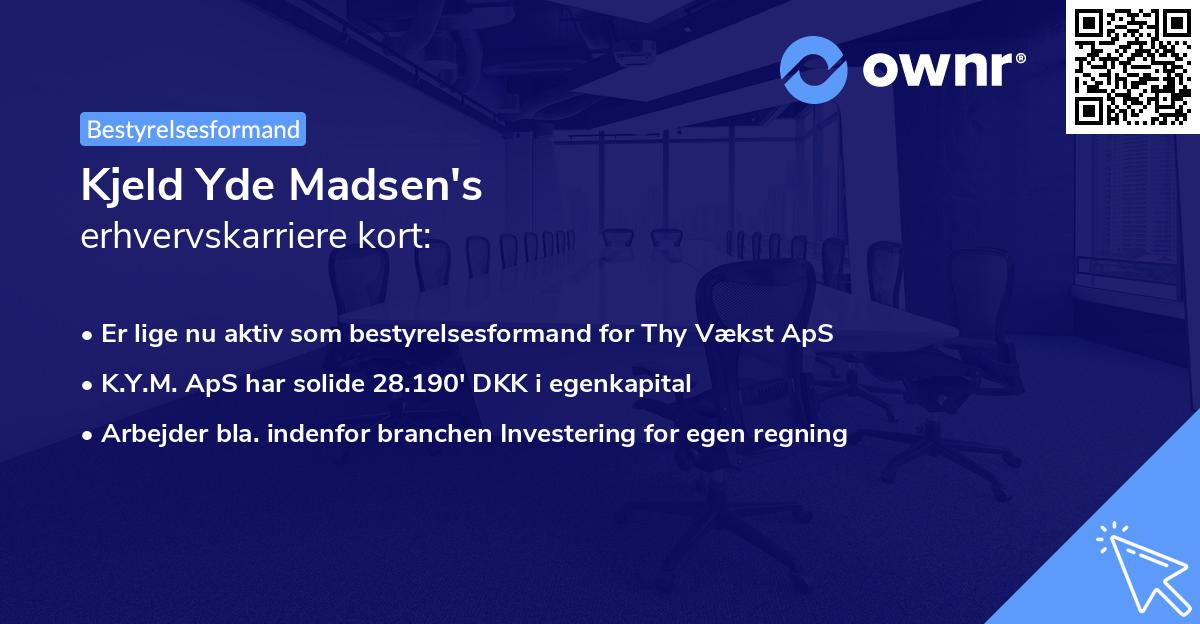 Kjeld Yde Madsen's erhvervskarriere kort